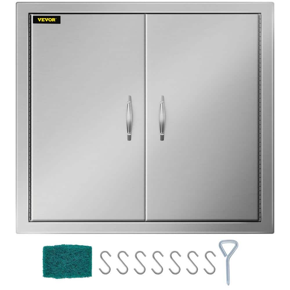 VEVOR Double Door Outdoor Kitchen Access 26 x 24 in. Wall Construction