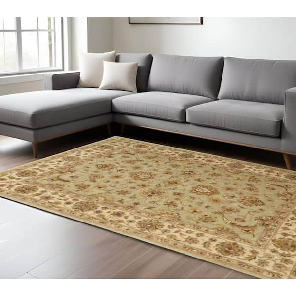 Brown 8 x 10 ft. Tufted Oriental Rectangle Indoor Area Rug