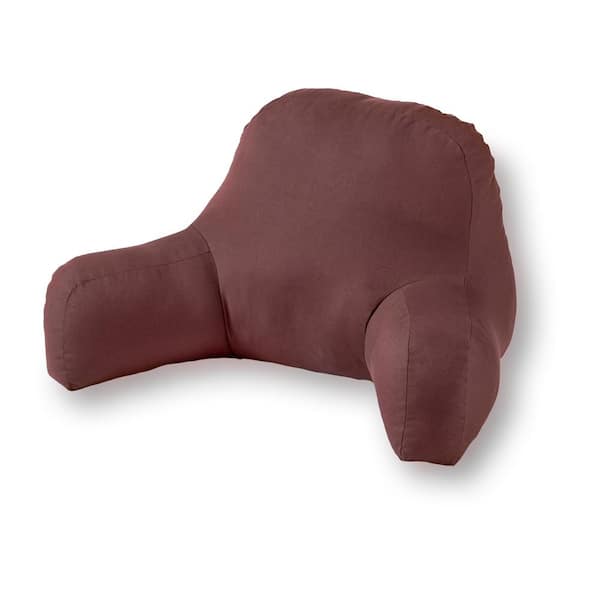 Greendale Home Fashions Cotton Duck Chocolate Solid 28 in. x 17 in. Bedrest Pillow