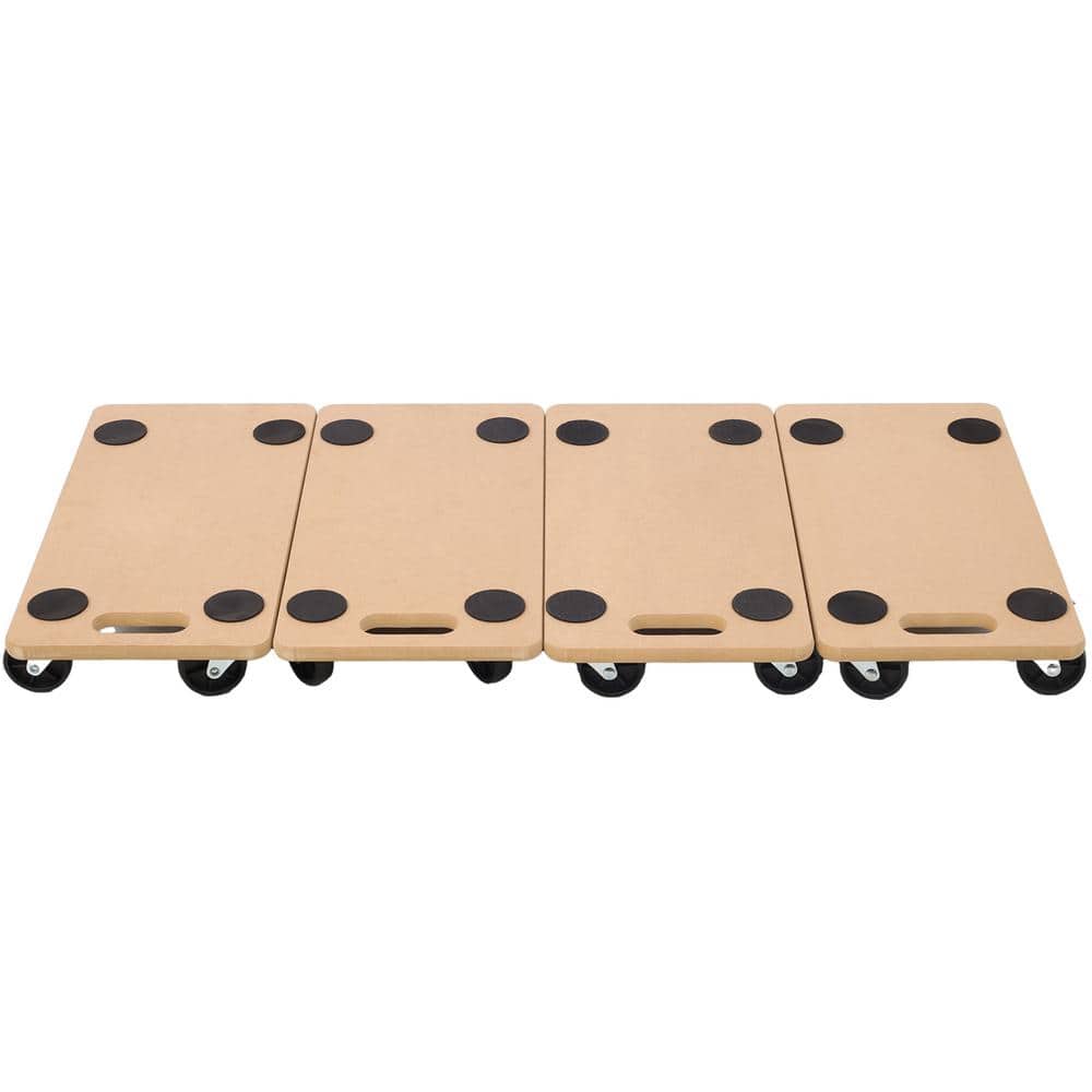22.8 in. x 11.2 in. Heavy Duty Wood Furniture Moving Dolly with Wheels, Sec