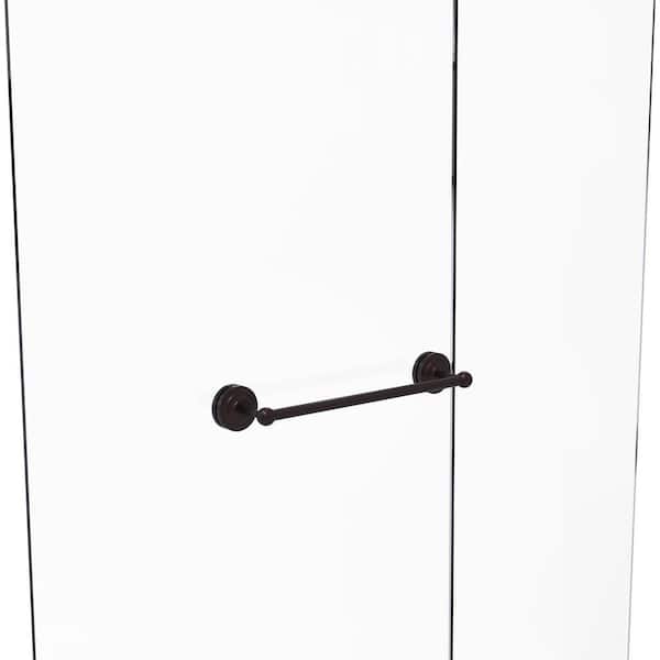Allied Brass Que New 18 in. Over-the-door Shower Door Towel Bar in Antique Bronze