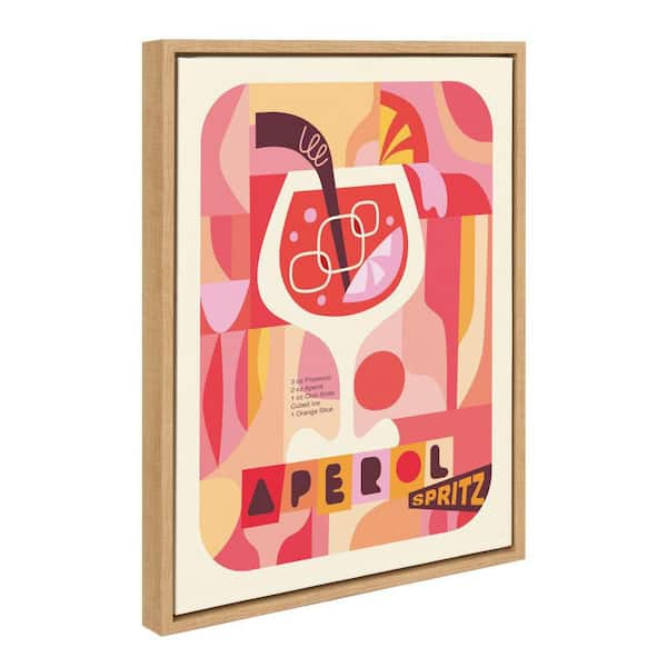 Kate and Laurel Sylvie "MCM Aperol Spritz" by Rachel Lee Framed Art Print 18 in. x 24 in.