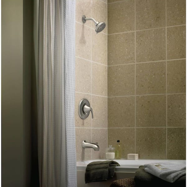 Darcy Single-Handle 5-Spray 1.75 GPM Tub and Shower Faucet in Spot Resist Brushed Nickel (Valve Included)