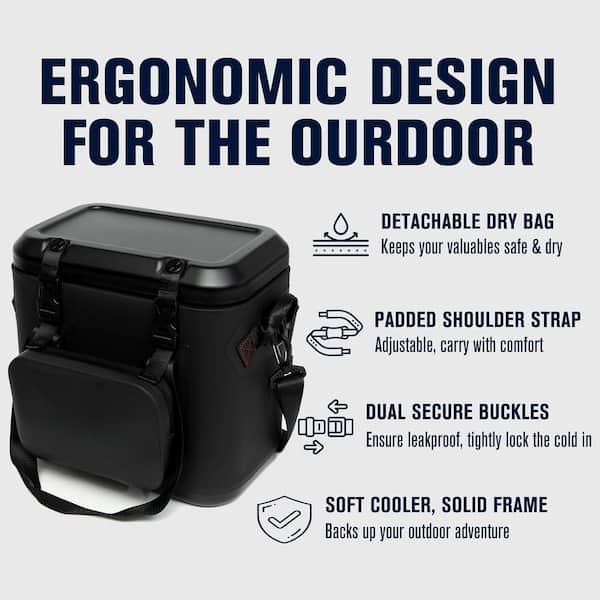 Misopily 16 qt. Can Insulated Magnetic Soft-Sided Cooler with Dry