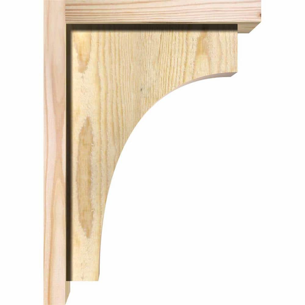 Douglas Fir Rough Sawn Rustic Wood Corbel with Backplate