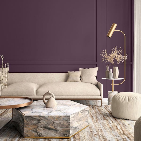 Glidden Diamond 1 qt. Purple Basil PPG1046-7 Flat Interior Paint
