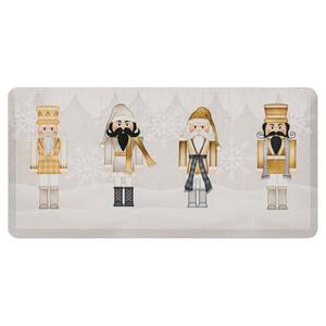 Silver and Gold Nutcracker Multi 1 ft. 8 in. x 3 ft. 6 in. Kitchen Mat
