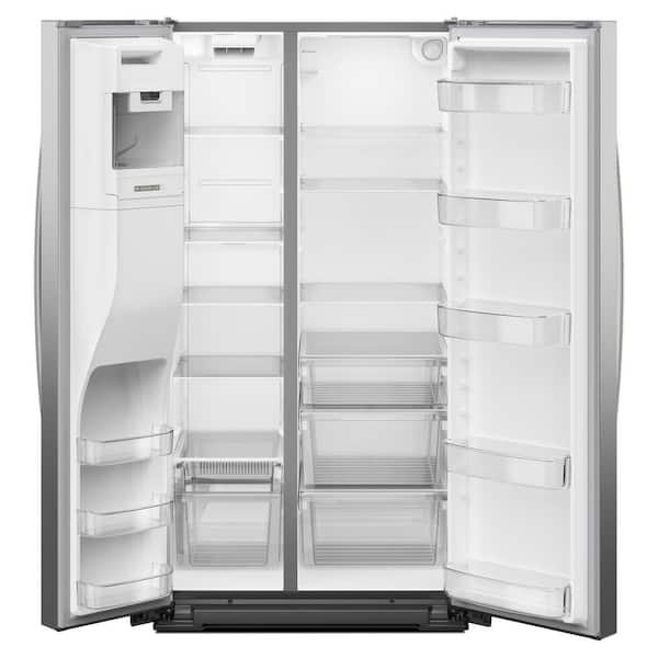 36 in. 28.70 cu. ft. Full-Depth Side-by-Side Refrigerator in Fingerprint Resistant Stainless Finish with TruCool System