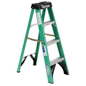 4 ft. Fiberglass Step Ladder (8 ft. Reach Height) with 225 lb. Load Capacity Type II Duty Rating