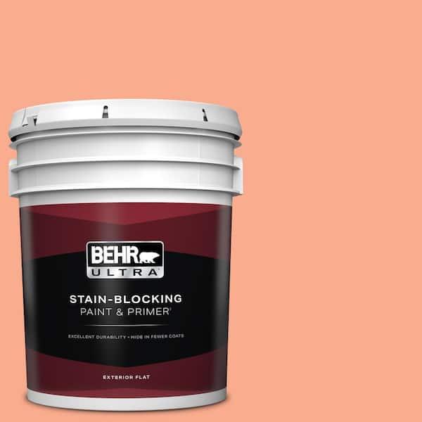 BEHR ULTRA 5 gal. #210B-4 Sunset Strip Flat Exterior Paint & Primer