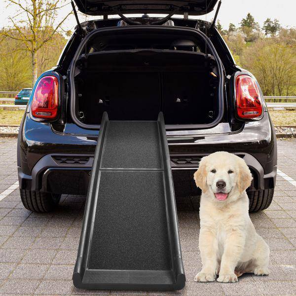 cenadinz Dog Ramp Black Portable Foldable Pet Ramp Climbing Ladder