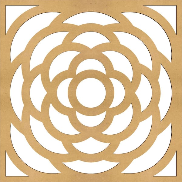Ekena Millwork 11-3/8" x 11-3/8" x 1/4" Small Edinburg Decorative Fretwork Wood Wall Panels, MDF (10-Pack)