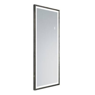 Lighted Floor Mirrors The Home Depot - Leaning Wall Mirror With Lights