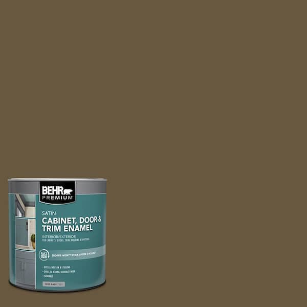 BEHR PREMIUM 1 qt. #PPU7-01 Moss Stone Satin Enamel Interior/Exterior Cabinet, Door & Trim Paint