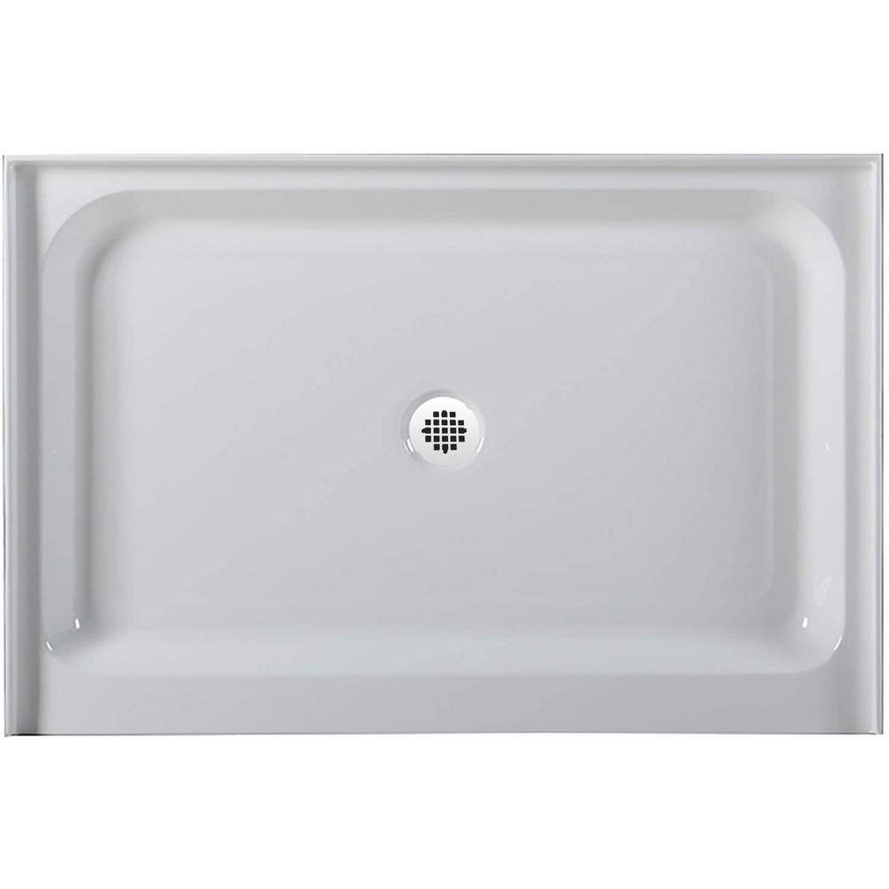 48'' x 36'' Matte Black Rectangular Acrylic Shower Base