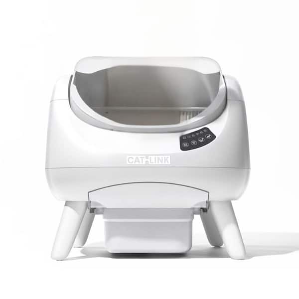 CATLINK Open-X White Open Top Automatic Self-Cleaning Litter Box for Large  Breed Cats CL-CH-01 - The Home Depot
