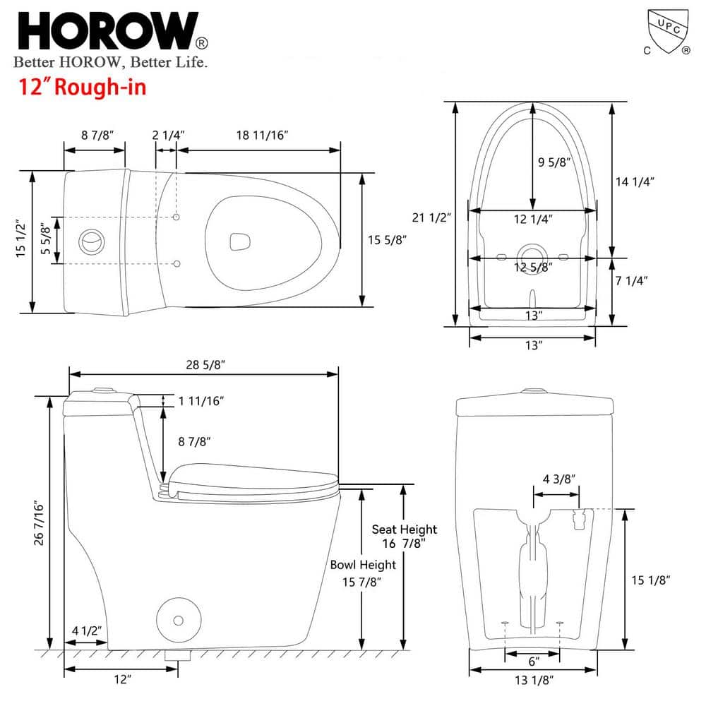 Greta White Elongated One-Piece Dual Flush Toilet