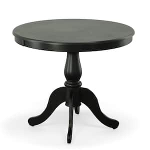 Fairview Antique Black 36 in. Round Pedestal Dining Table