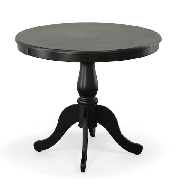 CAROLINA CLASSIC Fairview Antique Black 36 in. Round Pedestal Dining Table
