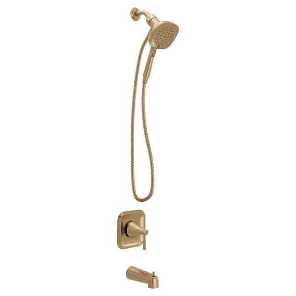 Ronan Single Handle 6-Spray Tub and Shower Faucet with 1.75 GPM Magnetix Rain shower in Bronzed Gold (Valve Included)