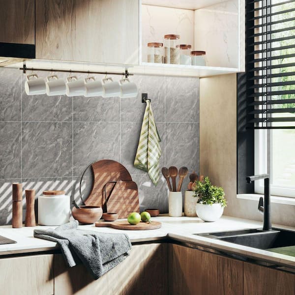 Angel Sar 12 in. x 12 in. PVC Peel and Stick Backsplash Tile