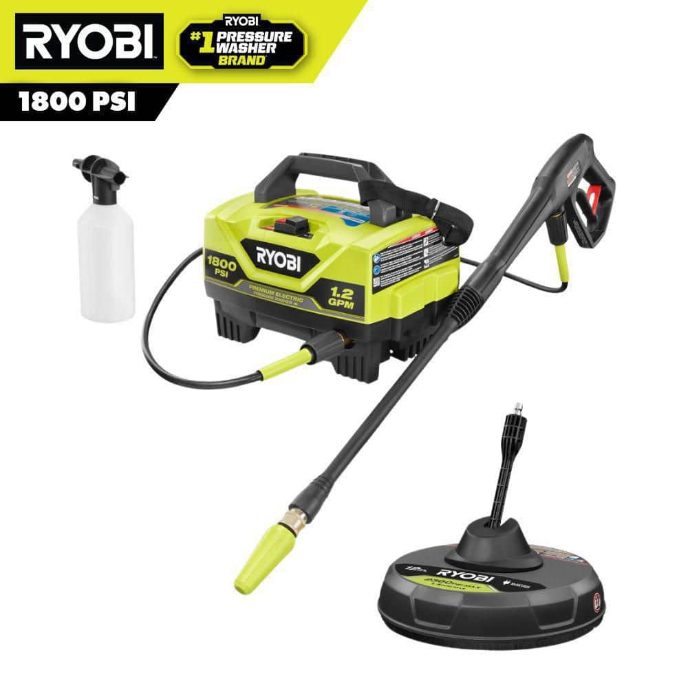 RYOBI 1800 PSI GPM Cold Water Electric Pressure Washer with