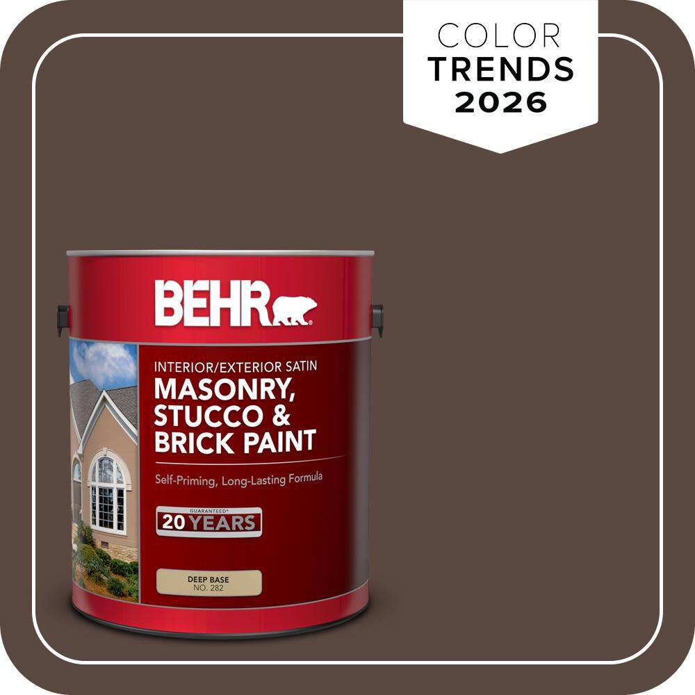 1 gal. #N170-7 Baronial Brown Satin Interior/Exterior Masonry, Stucco and Brick Paint price history on PriceWatchPro
