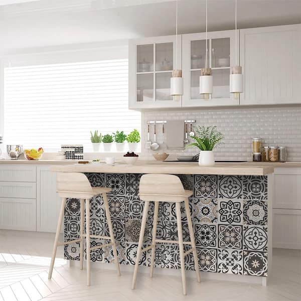 White, Brown, Black SB27 12 in. x 12 in. Vinyl Peel and Stick Tile (24-Tiles, 24 sq. ft./pack)