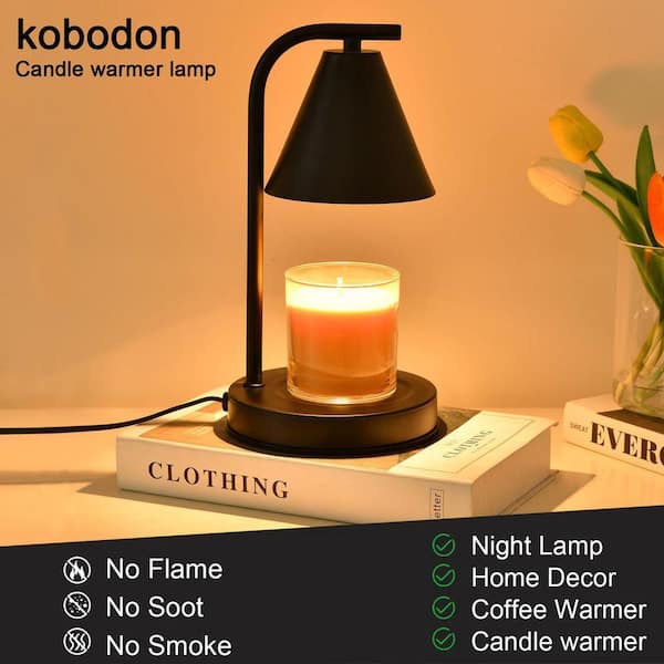 Candle Warmers Lamp mini ブラック 本体 Black Electric Candle Warmer Lamp with Dimmable Light, Wax Melt