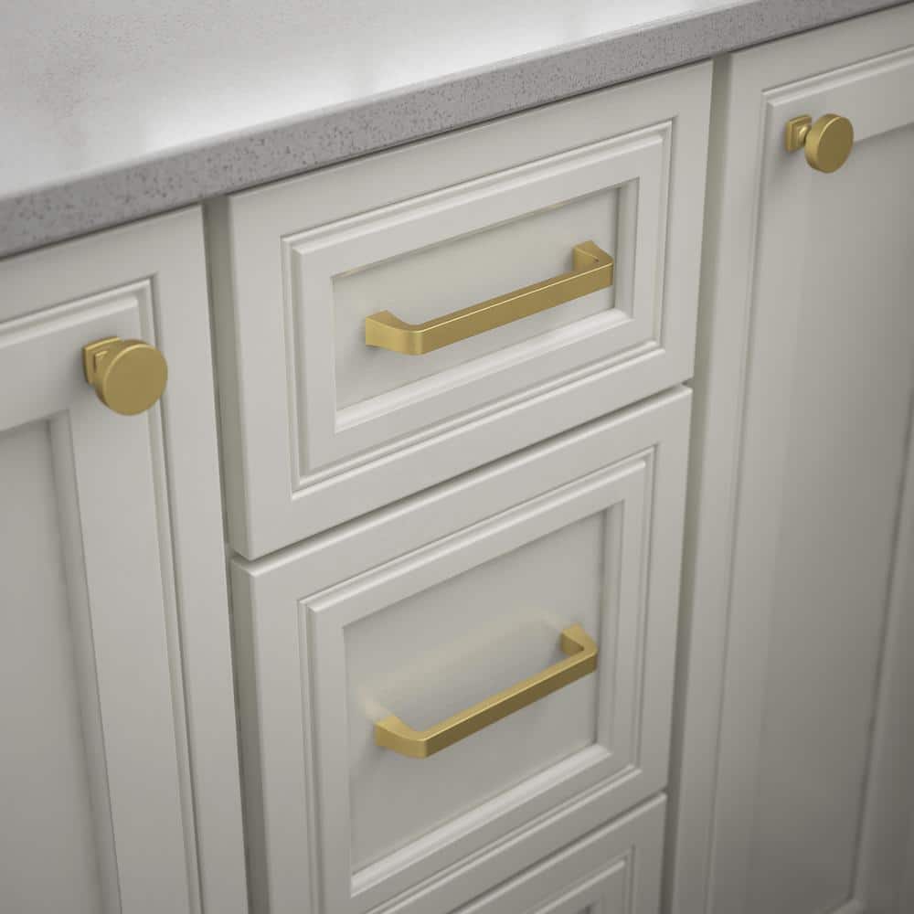 Modern Brushed Brass Cabinet Drawer Bar Pull with Mounting Hardware