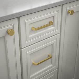Classic Bell 5-1/16 in. (128 mm) Classic Modern Gold Cabinet Drawer Bar Pull