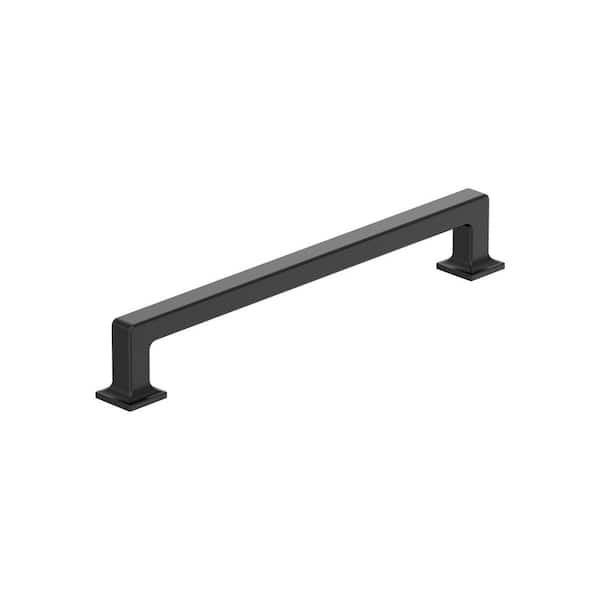 Lintel 7-9/16 in. (192mm) Center-to-Center Matte Black Bar Cabinet Pull