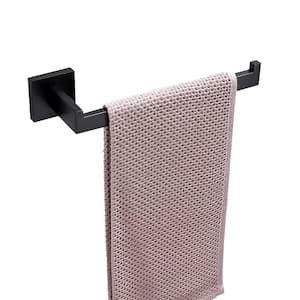 Bathroom 9 in. Wall Mounted Towel Bar Stainless Steel Hand Towel Bar Rustproof Towel Holder in Matte Black