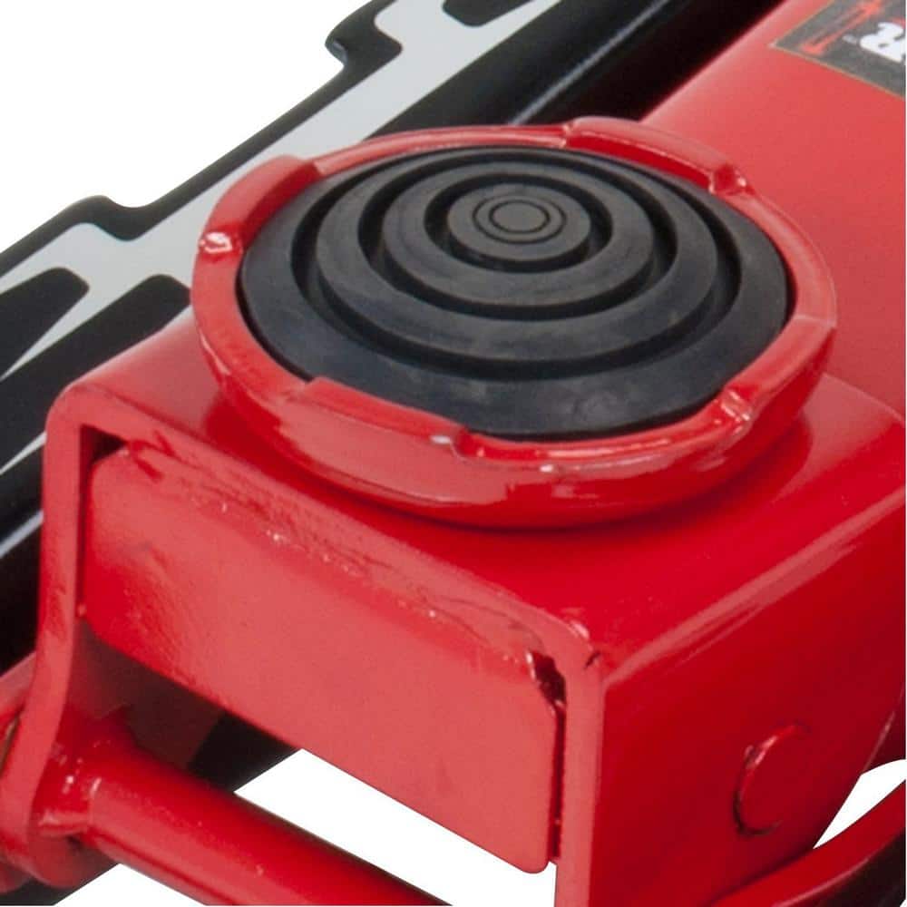 Black and Red Heavy-Duty Steel 3.5 Ton Hydraulic Service Jack