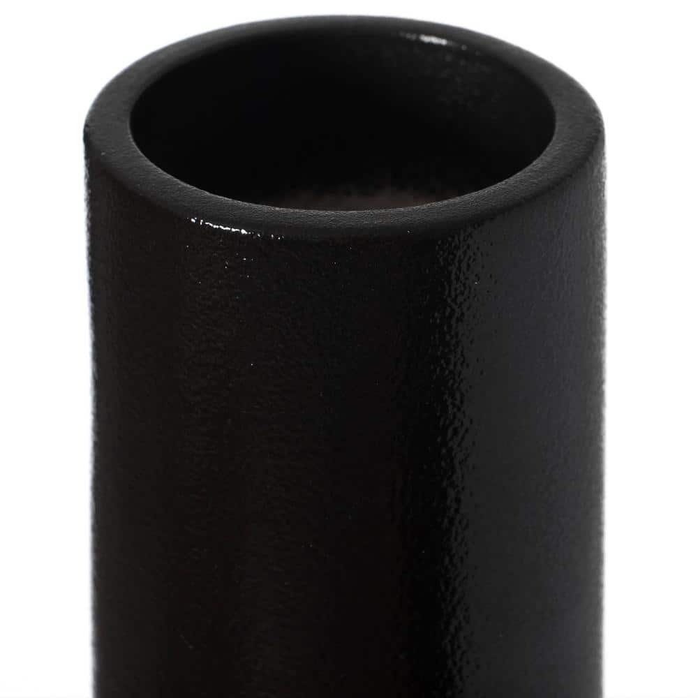Small Black Ceramic Cylinder Table Vase with Rope