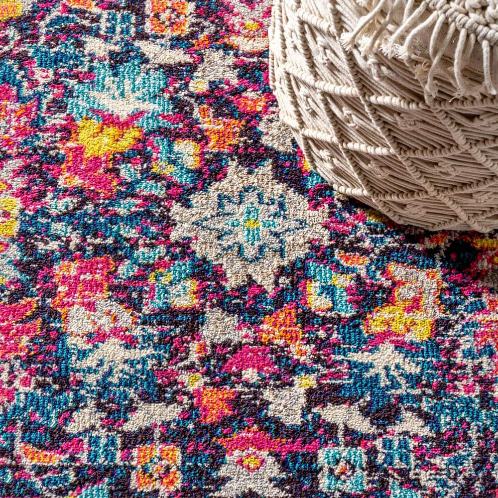 Beige/Multi 8 ft. x 10 ft. Modern Persian Boho Floral Area Rug - thumbnail 4
