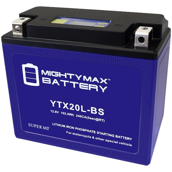 YTX20L-BS Lithium Replacement Battery compatible with Harley Fat Boy, Softail, Breakout
