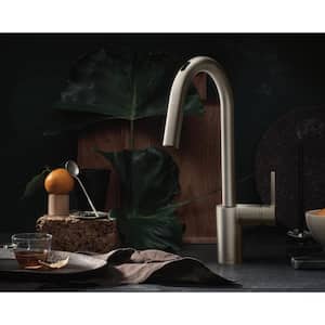 Align Single-Handle Smart Touchless Pull Down Sprayer Kitchen Faucet with Voice Control and Power Clean in Stainless