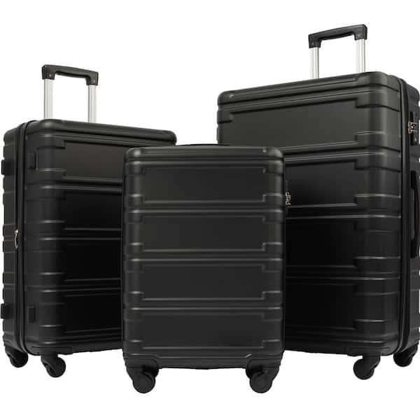 Hardshell Luggage Sets 3-Piece Spinner Carrying Case with TSA Lock  Lightweight Portable 20 in. x 24 in. x 28 in. LGSMRX005B - The Home Depot