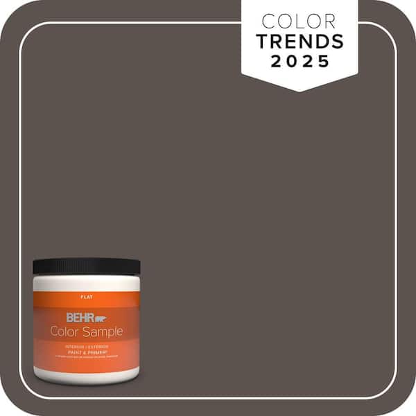 BEHR PREMIUM PLUS 8 oz. #MQ2-54 Gardeners Soil Flat Interior/Exterior Paint & Primer Color Sample
