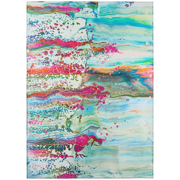 Karina Multi 8 ft. x 10 ft. Geometric Indoor/Outdoor Area Rug