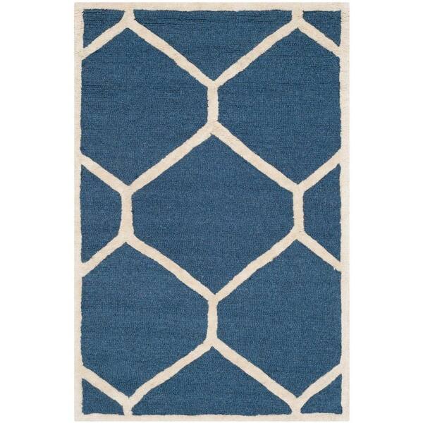 SAFAVIEH Cambridge Navy Blue/Ivory 2 ft. x 3 ft. Area Rug
