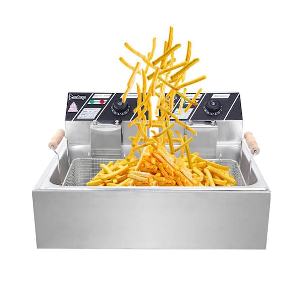 12.7 qt. Stainless Steel Single Basket Electric Deep Fryer