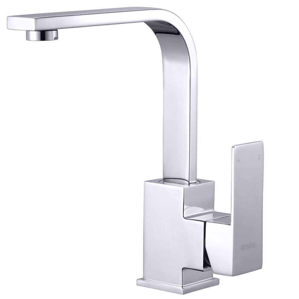 Polished Chrome Single Handle Bar Faucet with Stainless Steel