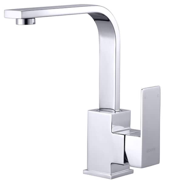 WOWOW Single-Handle Deck Mount Stainless Steel Bar Faucet with Hot and Cold Dual Modes in Polished Chrome