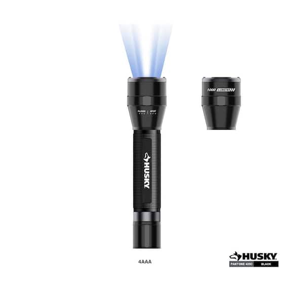 Husky 1000 Lumens Focusing Aluminum Flashlight 91397 The Home Depot