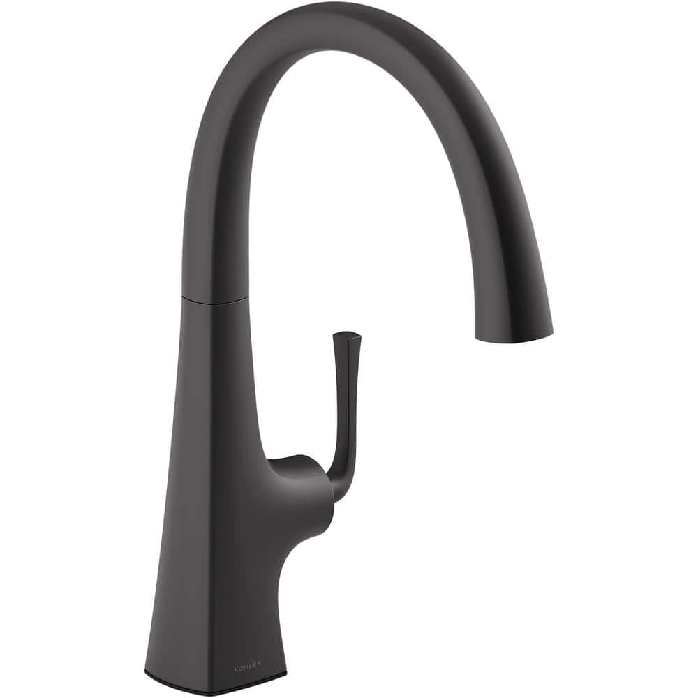 KOHLER Graze Single Handle Bar Faucet with Swing Spout in Matte Black 22065BL The Home Depot