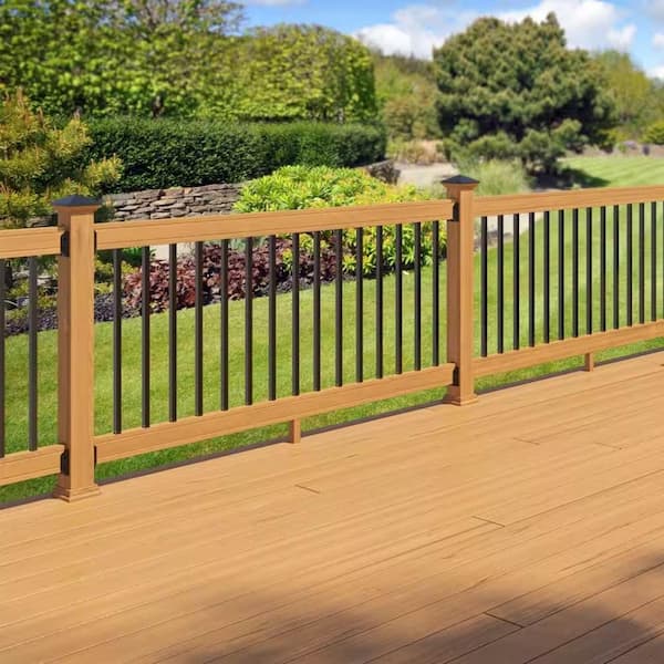 6 ft. Cedar Rail Kit with Aluminum Square Balusters