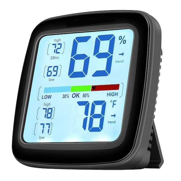 Digital Hygrometer Thermometer Indoor Display Pro Accuracy Calibration Backlit Comfort Indicator Max Min Records