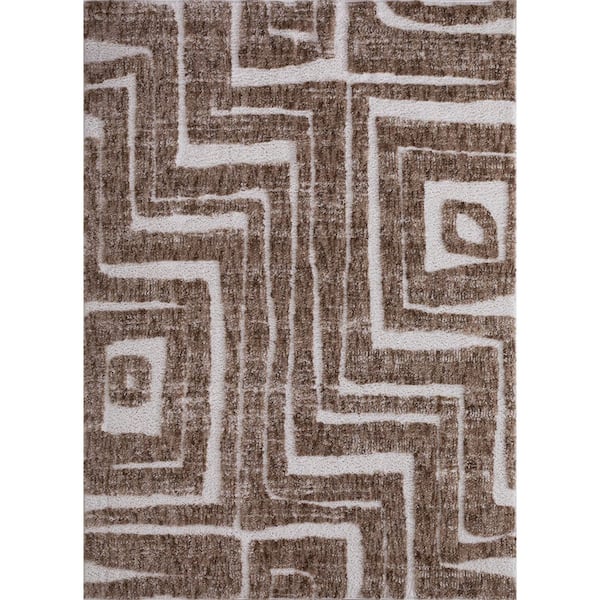 6 ft. x 9 ft. Brown/Ivory Aberdeen Area Rug